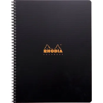 Blok Rhodia Active, Notebook, A4+, 80 listů, čtvereček, černý