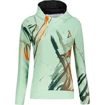 Dámská mikina Dámská funkční mikina premium ALTISPORT VOJ/ALW074MI01 ZELENÁ-ORANŽOVÁ S
