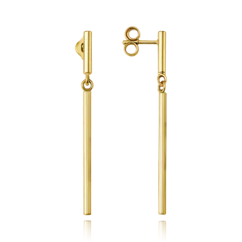 Náušnice Olivie MINET Moderní zlaté náušnice tyčky Au 585/1000