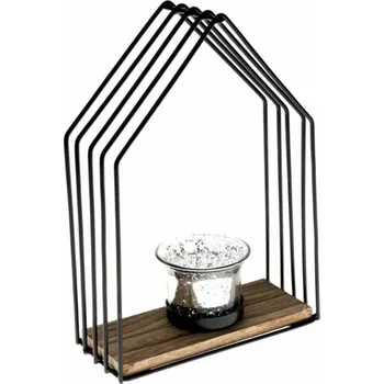 Svícen Casa de Engel Home Kovový svícen - domek, 0/10 Fialová UNI (2798828)