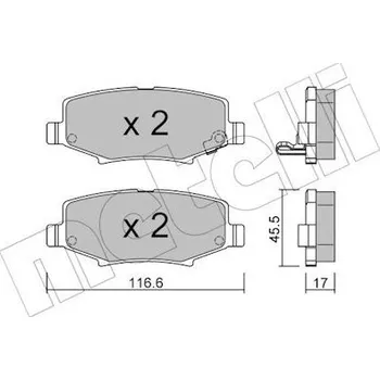 Brzdová destička Sada brzdových destiček, kotoučová brzda METELLI 22-0863-0