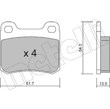 Brzdová destička Sada brzdových destiček, kotoučová brzda METELLI 22-0092-0