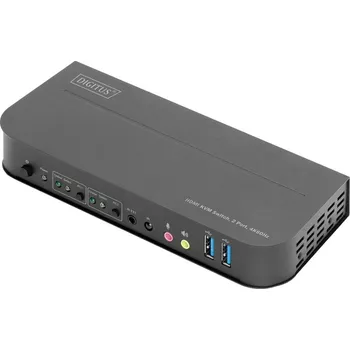 KVM přepínač Digitus DS-12874 4 porty přepínač KVM HDMI USB 4096 x 2160 Pixel