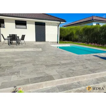 Dlažba Travertin Silver premium dlažba 61x40,6x3 cm