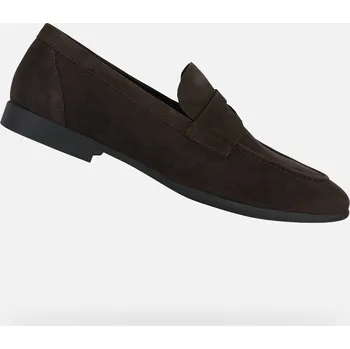 Pánské polobotky Geox Pánské Tmavě hnědé pánské mokasíny Geox Sapienza Hnědá 40 (2479587)