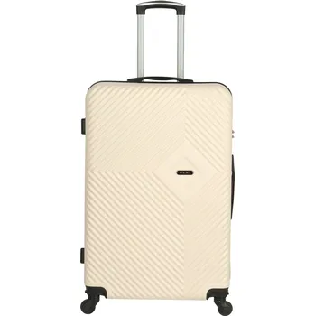 Cestovní plastový kufr Folker velikost M, krémový