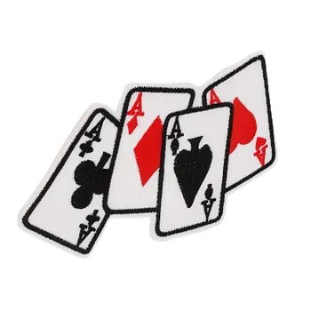 Nášivka Nažehlovací nášivka - pokerová esa (12,0 x 6,5 cm)