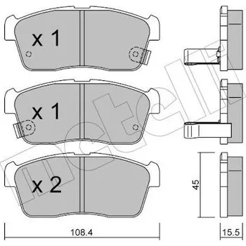 Auto-moto Sada brzdových destiček, kotoučová brzda METELLI 22-0415-0