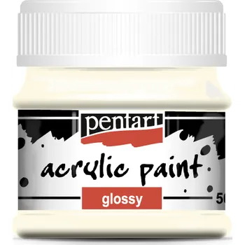 Speciální výtvarná barva Pentart - akrylové barvy LESKLÉ 50 ml Barvy Pentart: slonovinová