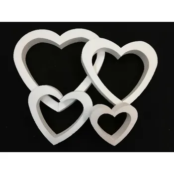 Polystyrenové srdce obrys sada