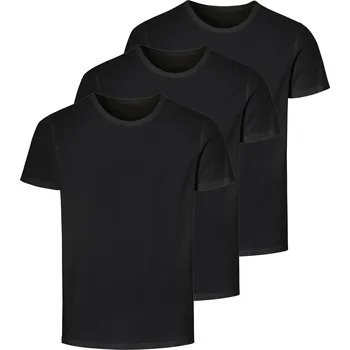 LIVERGY® Pánské triko s BIO bavlnou, 3 kusy (černá, M (48/50))