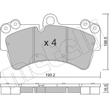 Brzdová destička Sada brzdových destiček, kotoučová brzda METELLI 22-0654-0