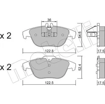 Brzdová destička Sada brzdových destiček, kotoučová brzda METELLI 22-0666-0