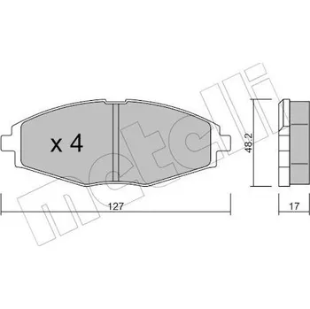 Auto-moto Sada brzdových destiček, kotoučová brzda METELLI 22-0293-0