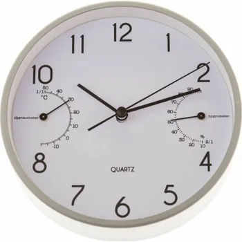 Hodiny Casa de Engel Home Hodiny na zeď/na stůl s teploměrem a vlhkoměrem - 15cm (hliník), 1/40 Fialová UNI (2781007)