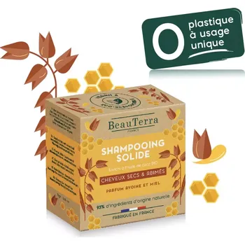 Šampon BeauTerra tuhý šampon pro suché a poškozené vlasy 75 g