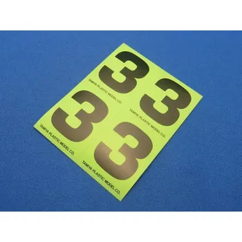 RC náhradní díl Tamiya 66543 R/C GP Number Sticker "3" - expresní doprava