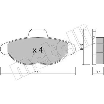 Brzdová destička Sada brzdových destiček, kotoučová brzda METELLI 22-0137-0