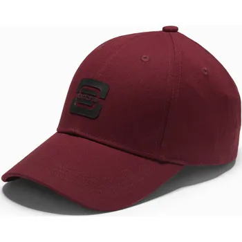 Módní doplněk Ombre Clothing Pánské Pánská baseballová čepice s logem vínová Ombre Clothing Červená ONE SIZE (2776949)