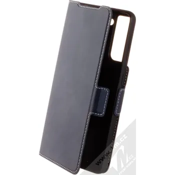 Pouzdro na mobilní telefon 1Mcz Mono Book flipové pouzdro pro Samsung Galaxy S21, modré