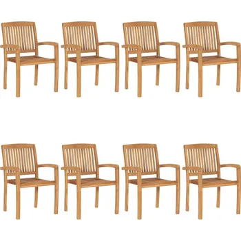 OMAXI Stohovatelné zahradní židle 8 ks masivní teak 449783