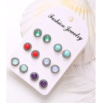 Náušnice Prosperk Náušnice pecičky s minerálem Barva: Zelená