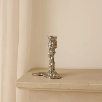 Váza Pols Potten Drip Candle Holder – velký stříbrný svícen
