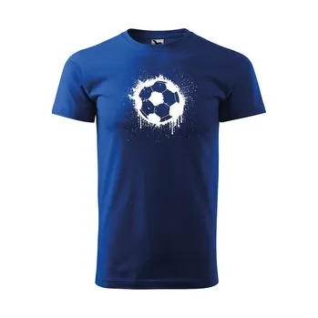 Pánské tričko Tričko s potiskem Fotbalový míč Paint: modré 4XL