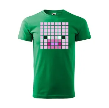 Pánská móda Tričko s potiskem Blocks Pig: zelené 4XL