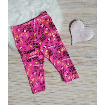 Dívčí oblečení DÍVČÍ TŘÍČTVTEČNÍ LEGÍNY BAVLNĚNÉ Barva: Růžová, Velikost: 134