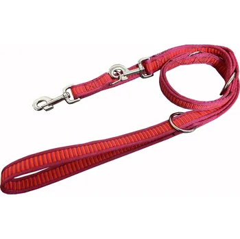 Vodítko pro psa HUHUBAMBOO vodítko ŽEBŘÍK přepínací popruhové 240cm, fuchsie