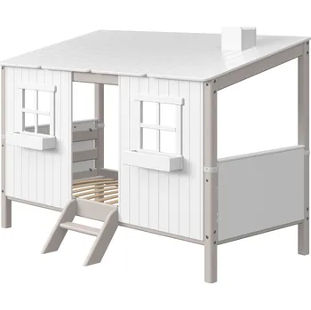 Postel Jednolůžko s domem Flexa Classic Barevná úprava: Průhledná bílá