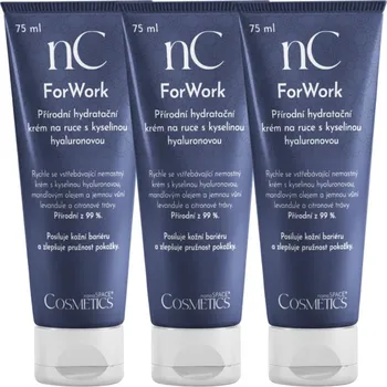 Péče o ruce nanoSPACE Cosmetics Sada 3 ks přírodních hydratačních krémů na ruce s kyselinou hyaluronovou ForWork