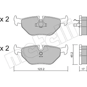 Brzdová destička Sada brzdových destiček, kotoučová brzda METELLI 22-0125-0