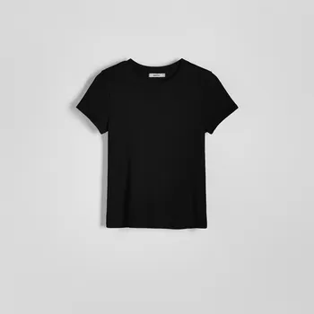 Dámské tričko Reserved - Bavlněné tričko - černý - 5325V-99X - 5325V-99X-M-3