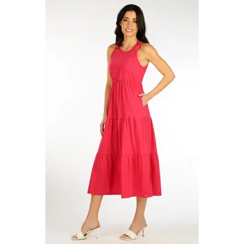 Oblečení a móda Litex Dámské dlouhé volné šaty 5F080 tmavě růžová XL