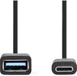 USB-C™ Adaptér USB 3.2 Gen 1 | USB-C™ Zástrčka | USB-A Zásuvka | 5 Gbps | 0.15 m | Kulatý | Poniklované | PVC | Černá | Box