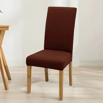 Potah na židli Univerzální barevné potahy na židle Barva: Hnědá