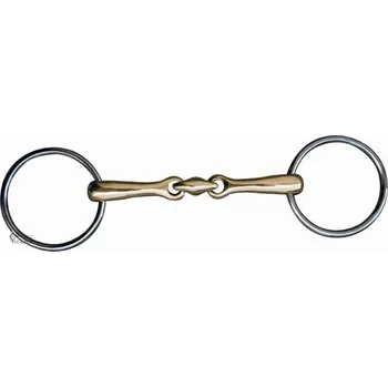 Udidlo pro koně Stihlo 2x lomené HKM -ARGENTAN 16MM- - 12,5cm