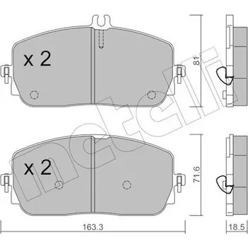 Brzdová destička Sada brzdových destiček, kotoučová brzda METELLI 22-1194-0