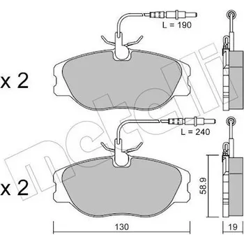 Brzdová destička Sada brzdových destiček, kotoučová brzda METELLI 22-0072-3