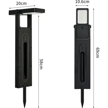 Osvětlení Venkovní solární zápichové LED osvětlení Immax SUN SLANT IP44, 4000K, černé