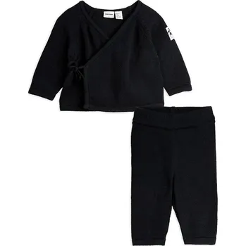 Kojenecká souprava Dětská bavlněná souprava Mini Rodini Fine knit 2564011299 černá 99X, vel. 56