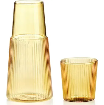 Karafa se sklenicí IVV Narciso 0,6 + 0,23 L žlutá barva 8800.1 11X