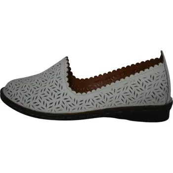 Dámské mokasíny Obuv dámská MAGO 0142316 104 bílá (Dámská letní kožená mokasína)