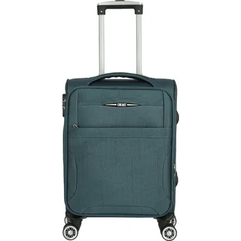 Cestovní látkový kufr Livius velikost S, modrozelený