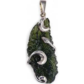 Přívěsek SERPENT, přívěsek, vltavín, stříbro 925/1000