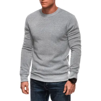 Pánské oblečení Edoti Pánské Pánská pevná mikina BASIC s kulatým výstřihem Edoti Šedá XL (2776265)