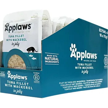 Krmivo pro kočku Applaws Jelly MULTIPACK tuňák a makrela - kapsička 16x70 g