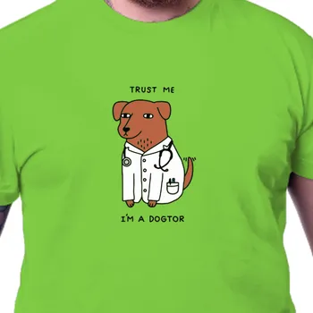 Pánské tričko Tričko Psi | Tričko Trust me I am dogtor
